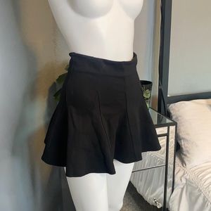 Black skirt with built in shorts